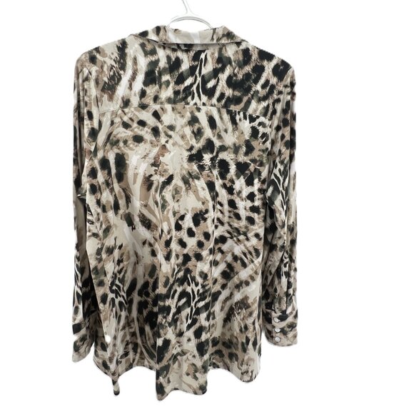 Wynne Layers Cotton Top  Size L 🐾 Timeless Animal Print Top - Picture 3 of 11